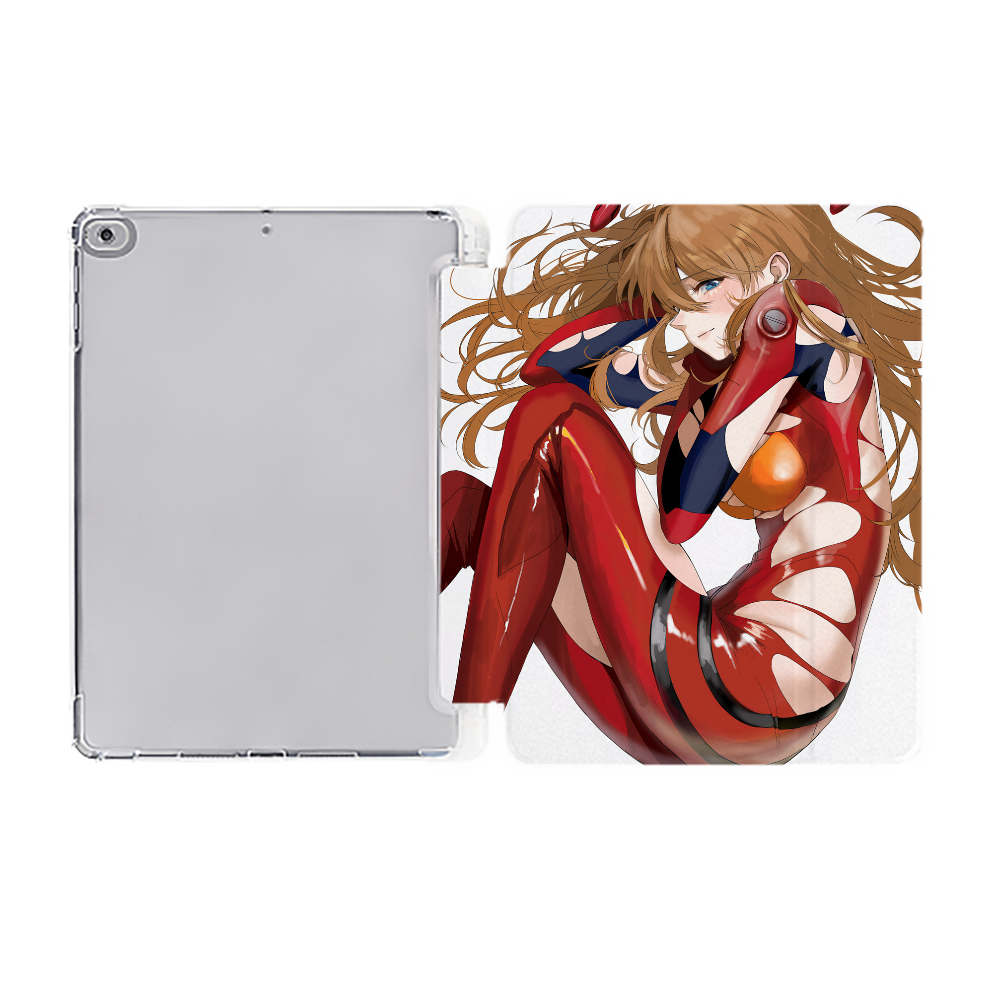 （画像用） EVA 新世紀エヴァンゲリオン IPad ケース ペン収納付き 三つ折りスタンド PUレザー×シリコン 対応機種9.5/10.5/10.9インチ
